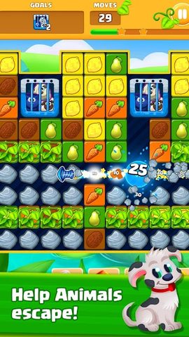 Screenshot 1: Vege Farm Match - Collect Vegetables & Fruits
