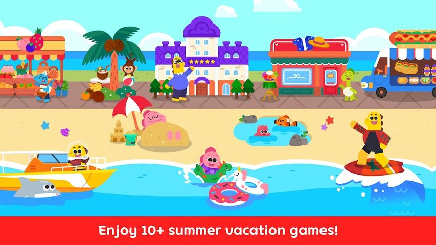 Screenshot 1: Cocobi Summer Vacation - Kids game, seaside picnic