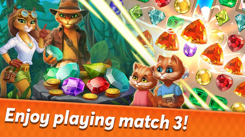 Screenshot 9: Indy Cat 2: Match 3 free game - jigsaw, puzzles