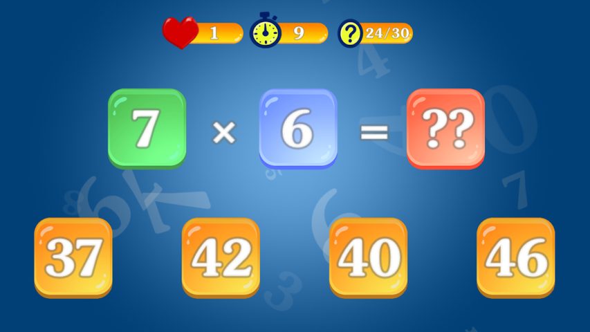 Screenshot 9: Multiplication table for children. Training.