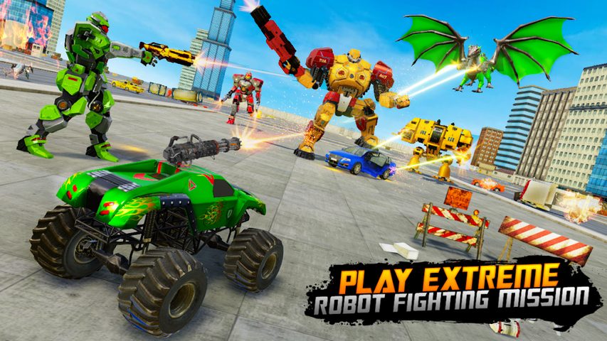 Screenshot 1: Monster Truck Robot Car Game