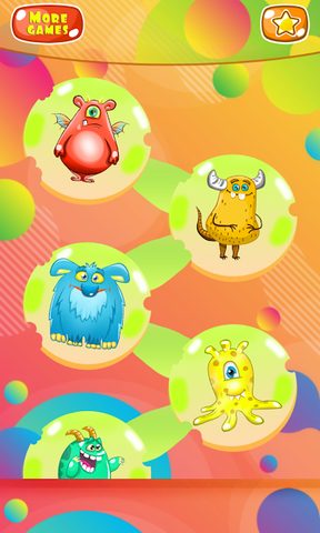 Screenshot 1: Puzzles for kids - monsters