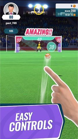 Screenshot 1: Golden Boot - free kick soccer game