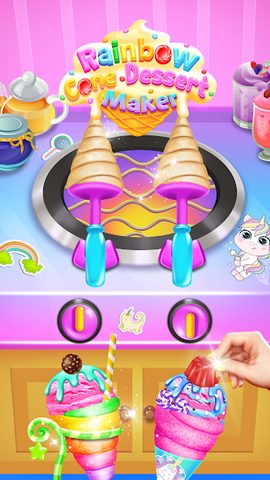 Screenshot 1: Rainbow Cone Dessert Maker