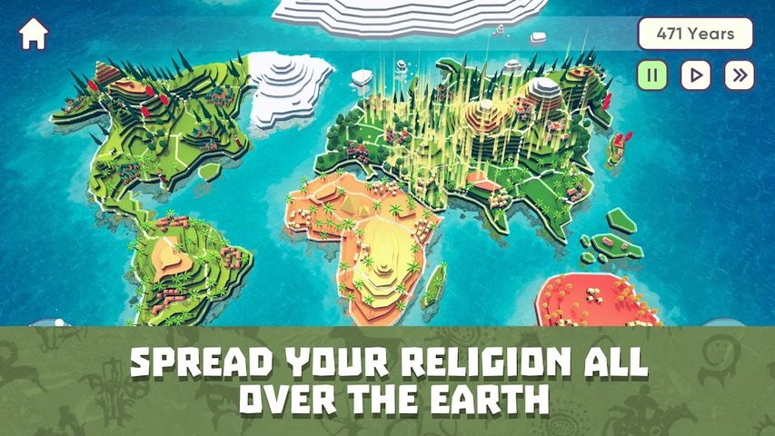 Screenshot 5: God Simulator. Sandbox strategy game Religion Inc.