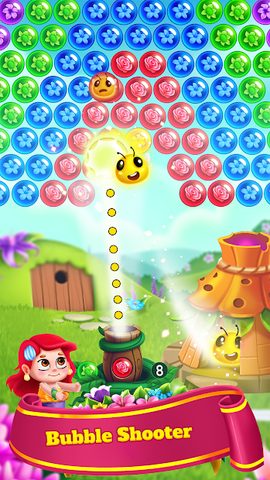 Screenshot 1: Bubble Shooter - Flower Games