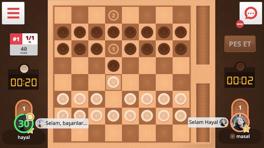 Screenshot 1: Dama Online