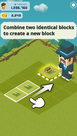 Screenshot 1: Merge Tycoon: 2048 Theme Park