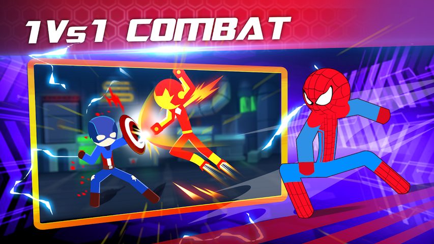 Screenshot 1: Super Stickman Heroes Fight