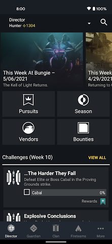Screenshot 2: Destiny 2 Companion