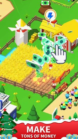 Screenshot 2: Idle Leisure Farm - Cash Clicker