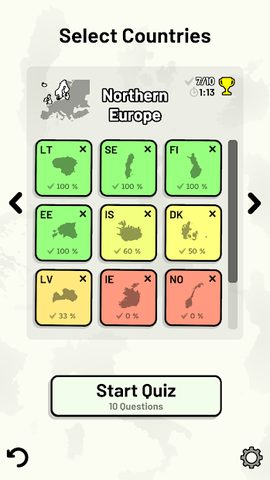 Screenshot 3: Countries of Europe Quiz