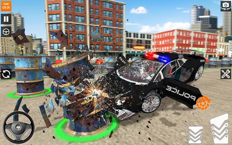 Screenshot 3: Police Car Game:Car Crash 3d