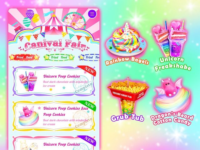 Screenshot 5: Unicorn Chef Carnival Fair Food Games for Girls