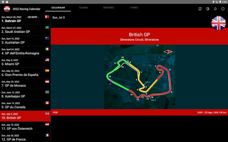Screenshot 23: Racing Calendar + Ranking 2022