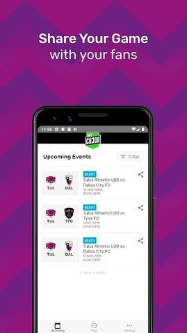 Screenshot 1: MyCujoo Broadcast
