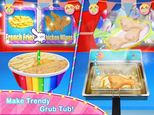 Screenshot 1: Unicorn Chef Carnival Fair Food Games for Girls