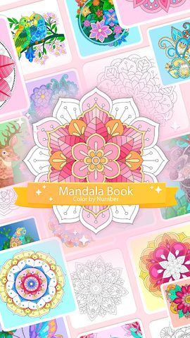 Screenshot 1: Color by Number – Mandala Book