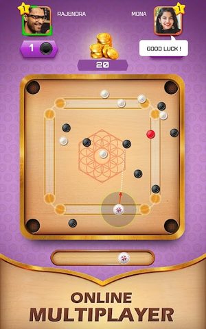 Screenshot 1: Carrom Friends : Board Game