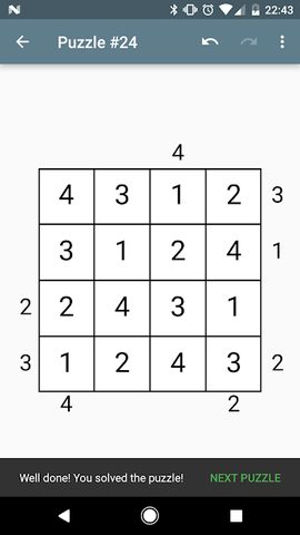 Screenshot 1: Skyscrapers Number Puzzle