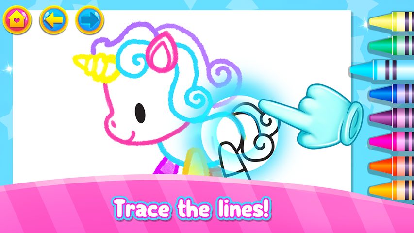 Screenshot 3: Rainbow Glitter Drawing Book