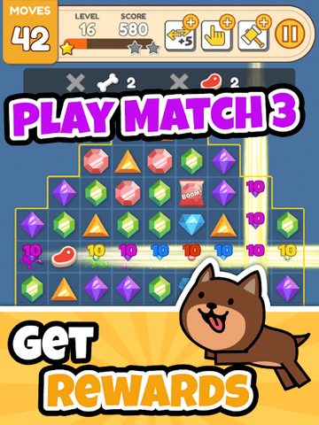 Screenshot 4: Dog Game: Offline Cute Match 3