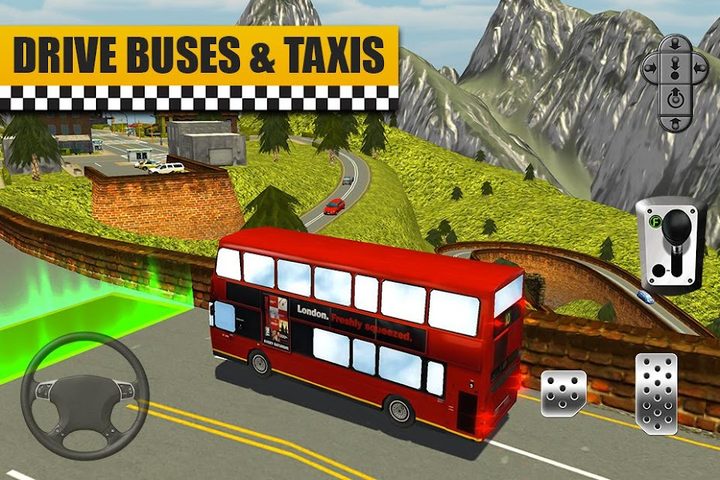 Screenshot 3: Bus & Taxi Driving Simulator