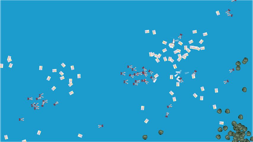 Screenshot 1: Evolution Arena: sandbox for rock, paper, scissors