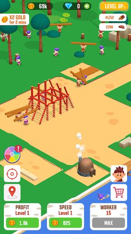 Screenshot 1: Idle Jungle: Survival Builder