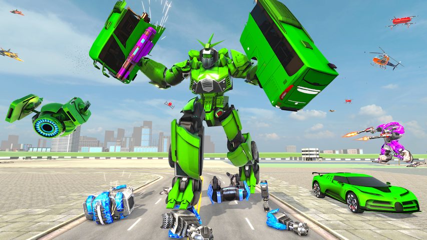 Screenshot 6: Bus Robot Car Game: Robot Game