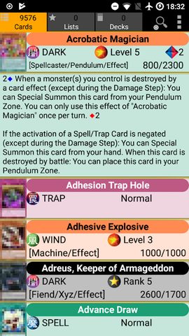 Screenshot 2: Database for Yugioh Cards
