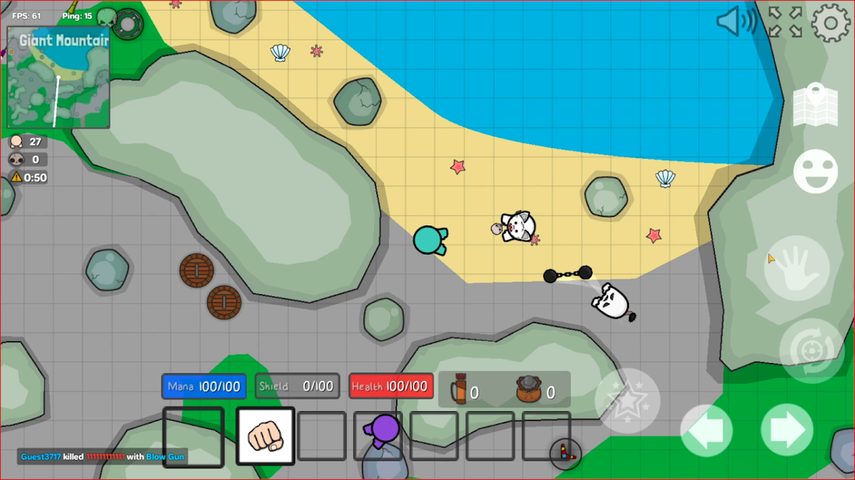 Screenshot 1: Thelast.io - 2D Battle Royale