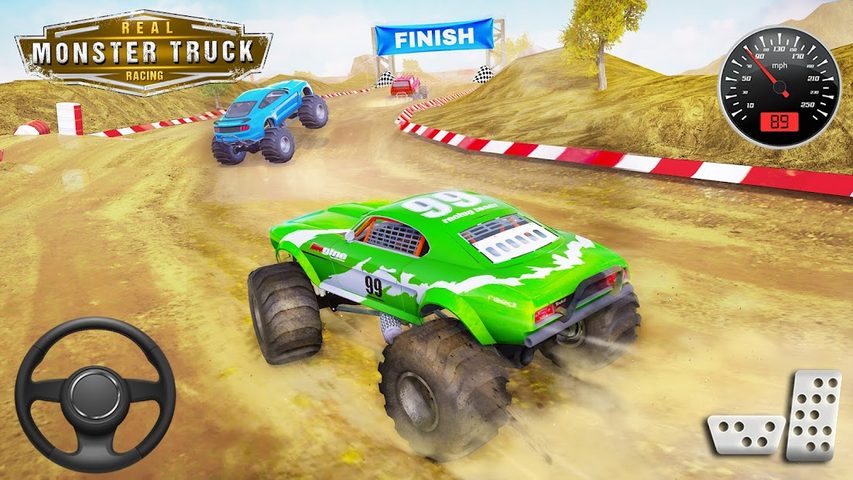 Screenshot 1: Crazy Monster Truck Racing