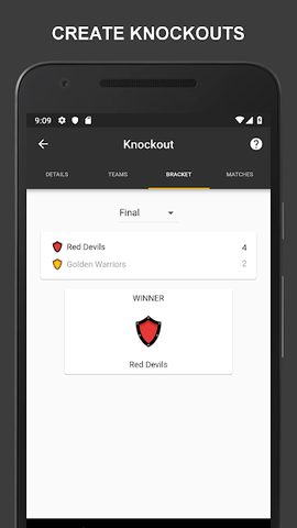 Screenshot 3: Winner - Tournament Maker App, League Manager