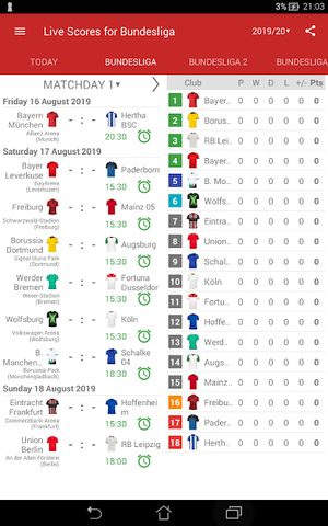 Screenshot 8: Live Scores for Bundesliga 2021/2022