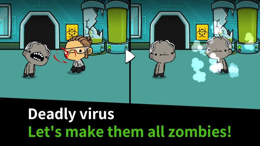 Screenshot 1: Happy Zombie Virus: Idle Merge Game