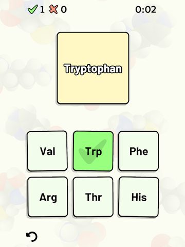 Screenshot 12: Amino Acid Quiz