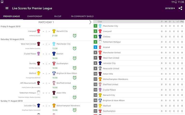 Screenshot 15: Live Scores for Premier League 2021/2022
