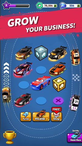 Screenshot 9: Merge Neon Car: Idle Car Merge