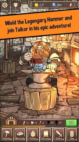 Screenshot 1: Medieval Clicker Blacksmith