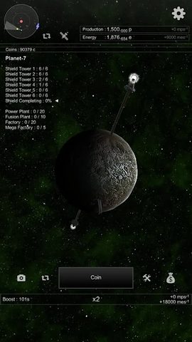 Screenshot 2: Click Planet - Spacecraft