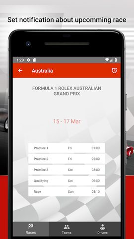 Screenshot 3: Formula 2021 Calendar & Standings