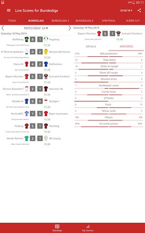 Screenshot 16: Live Scores for Bundesliga 2021/2022