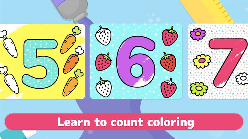 Screenshot 4: Coloring games for kids 🎨 Learn & painting games