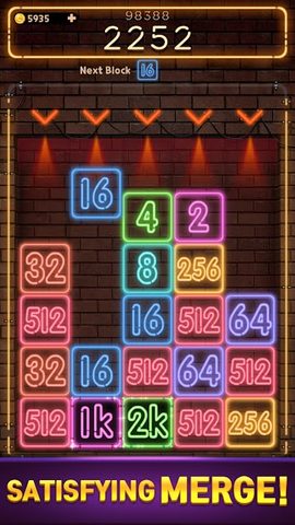 Screenshot 4: Drop Number™: Neon 2048