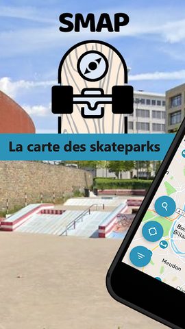 Screenshot 1: Smap - Skateparks, skate spots, pumptracks ...