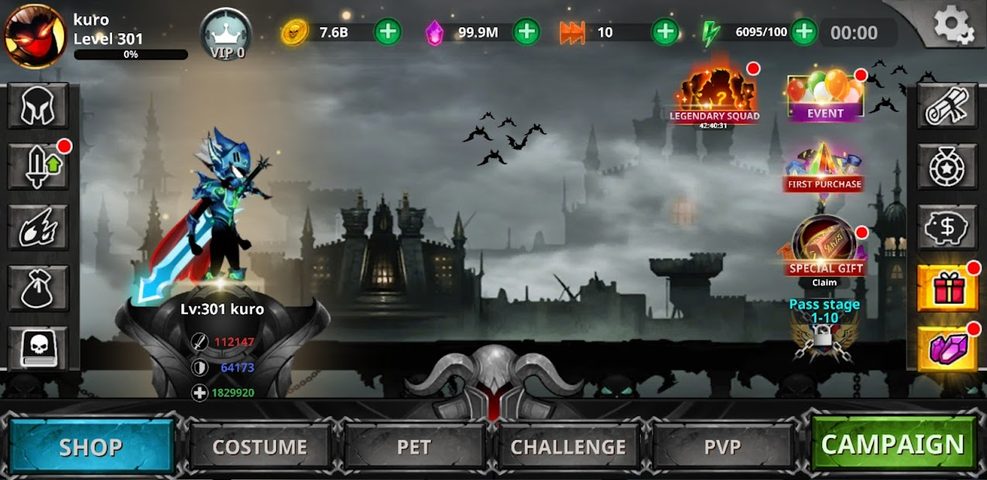 Screenshot 1: Stickman Legends: Shadow Fight