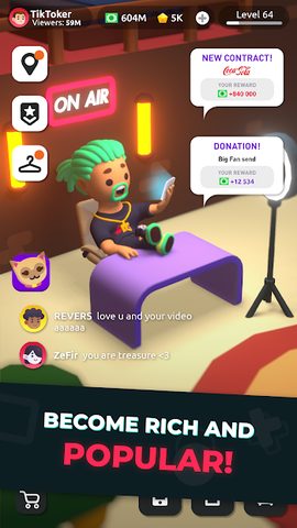 Screenshot 2: Idle Tiktoker: Get followers and become celebrity
