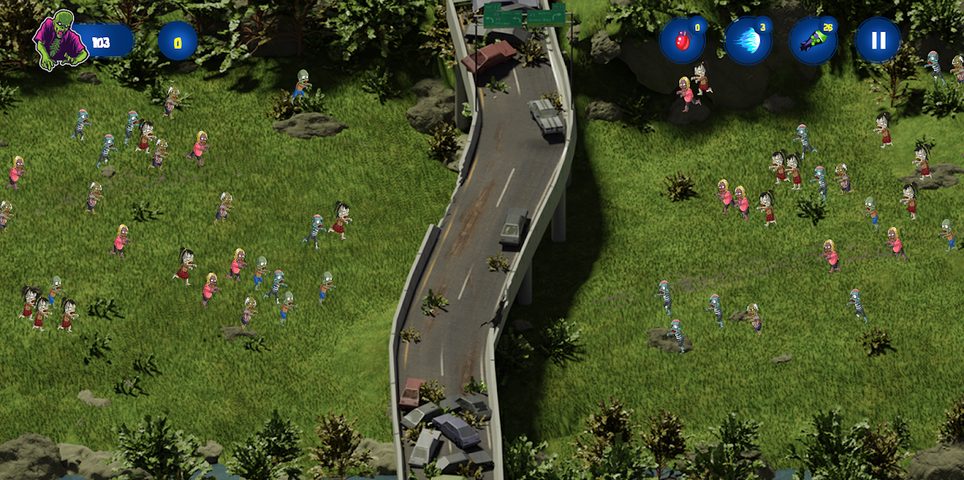 Screenshot 2: Zombie Frenzy - Squash, Crush & Zap Zombies