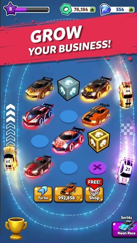 Screenshot 18: Merge Neon Car: Idle Car Merge